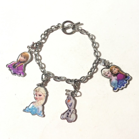 Disney Frozen Charm Bracelet • Elsa Anna Olaf - Picture 2 of 8